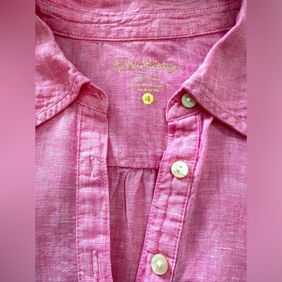🩷 Lilly Pulitzer Linen Tunic Length Top - Picture 7 of 7